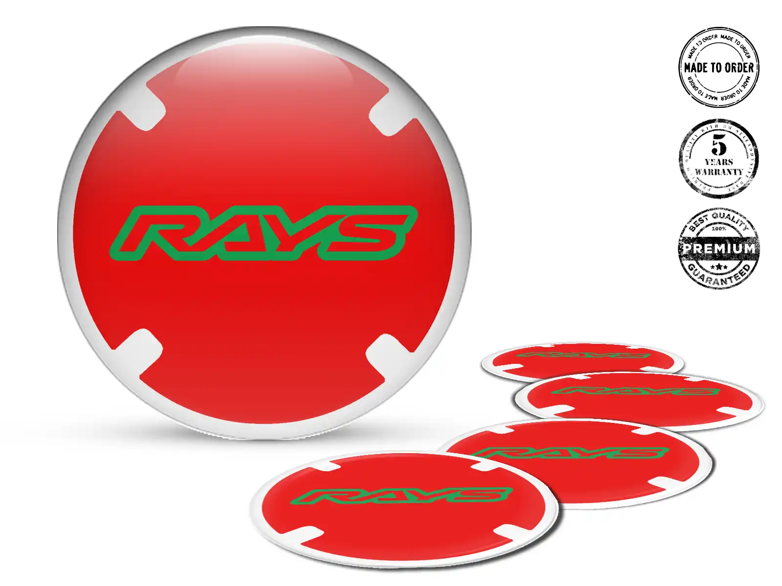 Rays Gewölbte Aufkleber Design Hochwertige Radembleme
